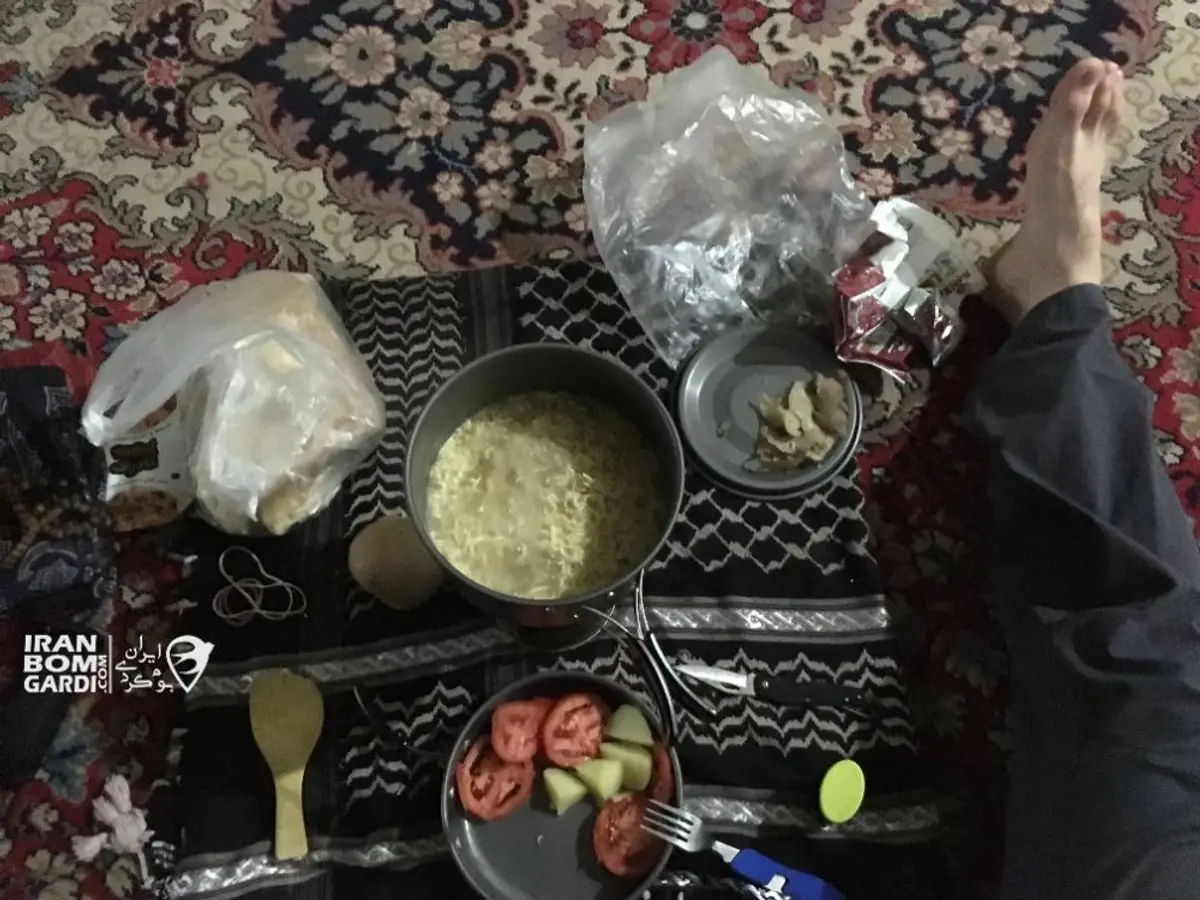 غذا برای یک مسافر خسته